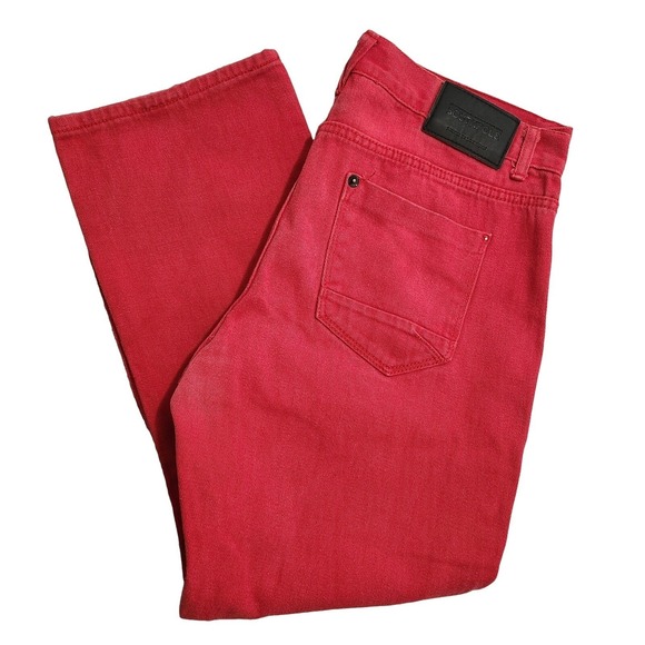 Southpole Jeans Mens 38X30 (Actual 38x28) Red Straight Cotton Y2K Flawed - Picture 1 of 14